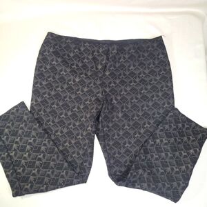 Alfani Art Deco Strech Pull On Taper Leg Pants Size 16